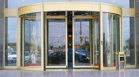 金昌旋转门：通行快外观美，成商业建筑独特的风景线！